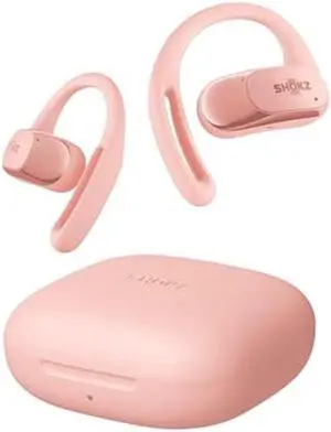 SHOKZ OpenFit Air - Open-Ear Headphones, True Wireless Earbuds, Water Resistant, Secure Earhooks for Daily Use, Pink