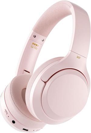 T1 Pro Wireless Bluetooth Over-Ear Headphones, 100H Battery, HiFi Sound, ANC, Multi-Device Connection, App Control, Wired Mode, for Travel, Work, Gaming, Music T1 Pro Pink