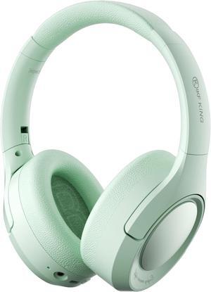iKF King Wireless Active Noise Cancelling Headphones,Wired Headset, Built-in Mic,100H Playback, Foldable, HiFi Sound, for Workout Travel Homeoffice (Greenness)