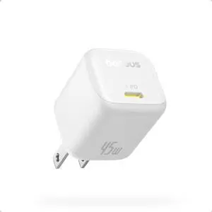 Baseus 45W Charger, PicoGo C1 USB C Charging Block Fast Charging, Compact Type C Wall Charger for iPhone16/15/14/13/12 Series, Galaxy Series, MacBook Etc White