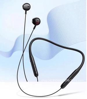 Baseus P1 Bluetooth headphones, sports neckband style, specifically designed for running with wireless noise cancellation and long battery life, neckband style Black