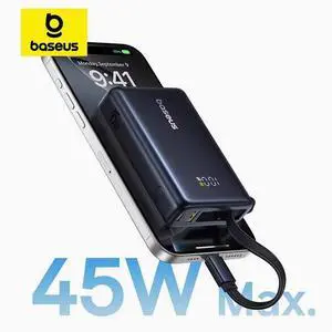 Baseus Picogo 45W Power Bank 10000mah Super Portable Battery White
