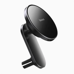 The Magnetic Car Wireless Charger for iPhone Car Charger Phone 15W comes with a stand and a magnetic car charger