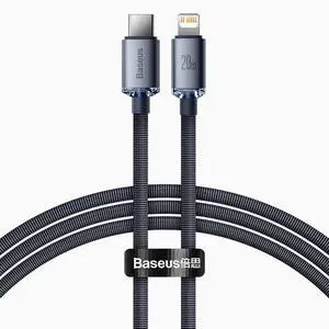 Baseus Type-C to lighting PD 20W fast Charging Nylon braided Cable is suitable for iPhone 13/12/11 series ProMax Charging Cable black Baseus Type-C to lighting PD 20W fast Charging Nylon braided Cable is suitable for iPhone 13/12/11 series ProMax Charging Cable black
