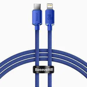 Baseus Type-C to lighting PD 20W fast Charging Nylon braided Cable is suitable for iPhone 13/12/11 series ProMax Charging Cable blue