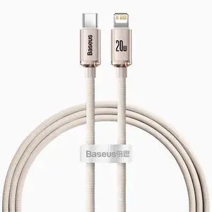 Baseus Type-C to lighting PD 20W fast Charging Nylon braided Cable is suitable for iPhone 13/12/11 series ProMax Charging Cable pink