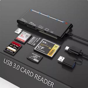 USB 3.0 multi-function card reader CF/XD/MS/SD/TF card seven in one USB card reader