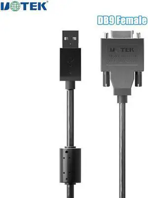 New RS232 Converter Cable USB to RS-232 Commercial Grade Interface Adaptor USB-A Male DB9 Female Connector USB Cable UT-8823F