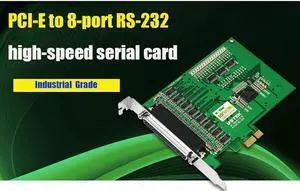 UTEK Industrial PCI-E to 8-port RS-232 Serial Card PCIE to RS232 High Speed DR62 Converter Com DB9 Connector 4U UT-788 Support 256byte FIFO Driver and Built-in Hardware and Software