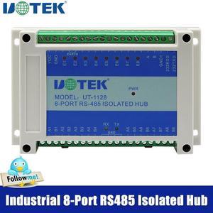 UTEK Industrial RS-232 RS-485 to 8 Ports RS-485 HUB 485 RS232 RS485 Optoelectronic Isolation ESD Anti Surge Adapter UT-1128