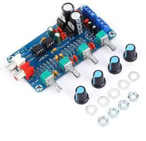 NE5532 Preamplifier Tone Board HiFi Stereo Amplifier Volume Channels Amplifier Treble Mediant Bass Volume AC 12V-18V