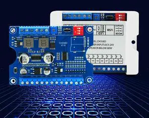 80W Vocie Playback Module,CH358D Low Lever Trigger 8MB DC 9-24V Sound Board with Case,Support USB Download,MP3 Hardware Decoding,10-Way Button One-to-One,8 Combined Playback for Industry Broadcast