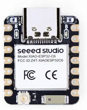 Seeed Studio XIAO ESP32C6-2.4 GHz WiFi 6, Bluetooth 5.3, Zigbee, Thread (802.15.4), ESP Rain Maker, AWS IoT, Support Microsoft Azure, Smart Home