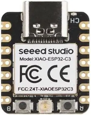 Seeed Studio XIAO ESP32C3 - Tiny MCU Board with Wi-Fi and BLE for IoT Controlling Scenarios. Microcontroller with Battery Charge, Power Efficient, and Rich Interface for Tiny Machine Learning.