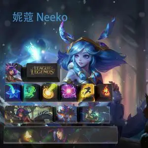 League of Legends Themed Keycaps Neeko PBT heat-sublimation keycaps 12 keys OEM high degree