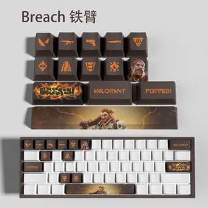 VALORANT Themed Keycaps Breach PBT heat-sublimation keycaps 14 keys OEM high degree