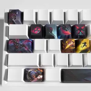 League of Legends Themed Keycaps Zed PBT heat-sublimation keycaps 12 keys OEM high degree