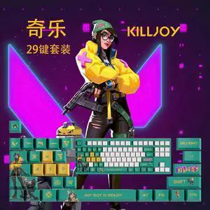 VALORANT Themed Keycaps KillJoy PBT heat-sublimation keycaps 29 keys OEM high degree