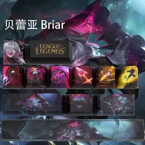 League of Legends Themed Keycaps Briar PBT heat-sublimation keycaps 12 keys OEM high degree