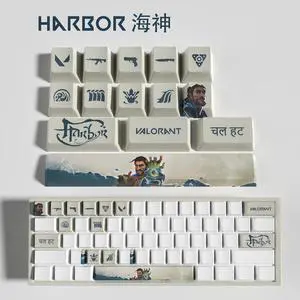 VALORANT Themed Keycaps Harbor PBT heat-sublimation keycaps 14 keys OEM high degree