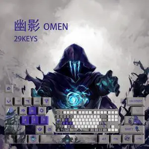 VALORANT Themed Keycaps Phoenix PBT heat-sublimation keycaps 29 keys OEM high degree