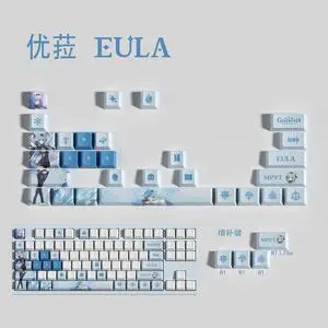 Genshin Impact Themed Keycaps Eula PBT heat-sublimation keycaps 29 keys OEM high degree