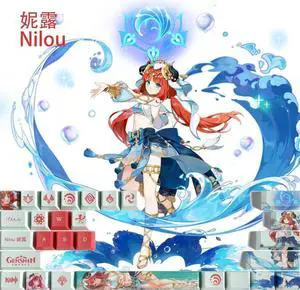 Genshin Impact Themed Keycaps Nilou PBT heat-sublimation keycaps 29 keys OEM high degree