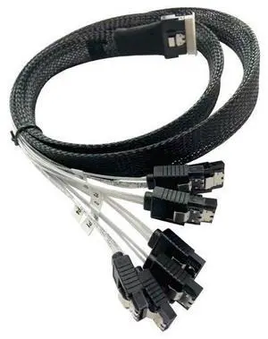 Slimline SAS 4.0 SFF-8654(8i)to SATA* 8-port computer server data adapter cable