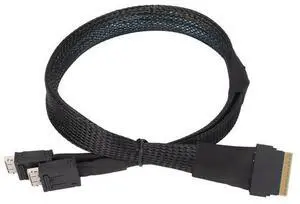 Slim sas SFF-8654 8i to Oculink SFF-86114i*2 server high-speed data cable  0.5M