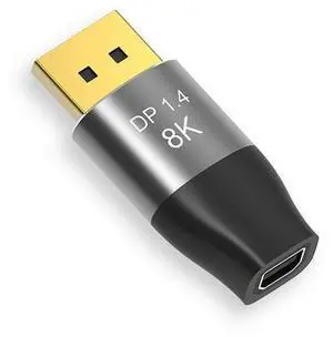 8K@60Hz/4K@144HzMini DP to DP Adapter 1.4, Bidirectional DisplayPort Converter for MacBook Pro,  Surface Pro, Gaming PC, Monitor, Projector - Gold-Plated Connectors