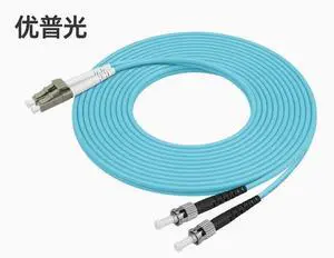 YOUPUGUANG OM3 LC-ST Duplex Multimode Fiber Patch Cable - 10G Gigabit, 3.0PVC Jacket, Ceramic Ferrule, for Switch/Data Center/Server, 1G/10G/40G Compatible ( Aqua Blue)