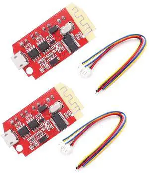 2pcs CT14 Stereo Bluetooth Amplifier Board 5V AMP F Class 5W+5W Amplifier Module with Charging Port for Speaker Modification DIY