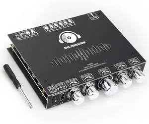 S220HS 2.1 Channel Bluetooth Power Amplifier Board, TDA7498E Chip 160W×2+220W, 12V-38V Audio Power Amplifier Module, Support Custom Bluetooth Name and Set Bluetooth Password