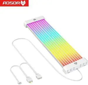 COOLMOON AOSOR AL200 Lamp Tape 5V ARGB Aura Sync Flexible Light Bar Widening Bendable Multifunctional DIY for 3x8P Graphics Card