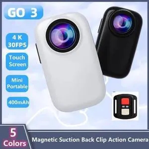 G03 Thumb Camera 4K 30fps - Touch Screen Mini Body Camera, Wearable Pet POV, Magnetic Mount for Cycling/Vlogging