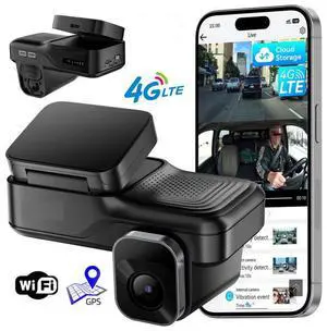 4G remote vehicle recorder with high-definition night vision and GPS positioning. Real-time monitoring via mobile app. 170° wide-angle lens. OBD voltage reduction cable. Parking guard.