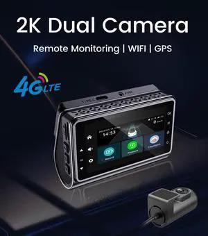 4G Remote MonitoringSpecialized Vehicle Recorder with 2K High-Definition Night Vision, Real-time Viewing via Mobile App, GPS Track Location, Dual Recording Inside and Outside the Vehicle