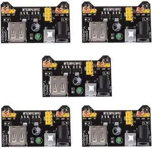 5pcs 3.3V 5V Power Supply Module for MB102 102 Prototype Breadboard DC 6.5-12V or USB Power Supply Module