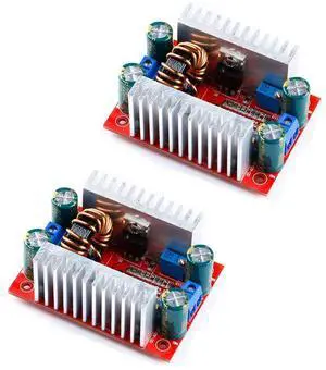 2pcs 400W 15A DC Step up Boost Module Constant Current Power Supply Module 8.5-50V to 10-60V Adjustable Transformer Voltage Booster LED Drive Module