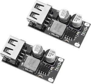 2PCS DC-DC Power Buck Module 6V-32V12V24V to QC3.0 Fast Charging Single USB Charging Converter Board