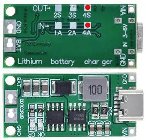 2pcs Multi-Cell 2S 3S 4S USB-C to 8.4V 12.6V 16.8V (4S 4A) Step-Up Boost LiPo Polymer Li-Ion Charger Board 7.4V 11.1V 14.8V 18650 Lithium Battery Boost Module Type-C