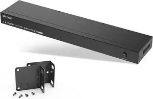 MT-VIKI 4K HDMI Splitter 1 in 16 Out, 16 Ports Powered HDMI Splitter 1x16 Support 3D 4Kx2K Full HD Installable for 1U Rack