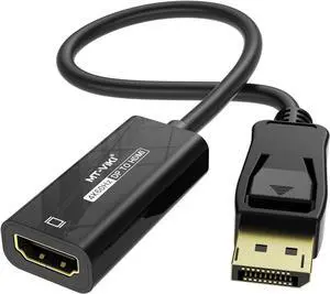 MT-VIKI 4K@60Hz DP to HDMI Adapter, Displayport 1.2 to HDMI 2.0 Adapter 2K@120Hz, DP Source to HDMI Monitor-Male to Female, Unidirectional
