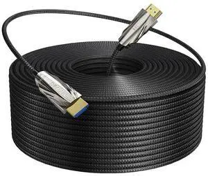 MT-VIKI 8K HDMI Fiber Optic 2.1 Cable 100ft, 8K@60Hz Fiber HDMI Braided Nylon Cable Ultra High Speed 48Gbps 4:4:4 HDR/eARC for PS5 DVD