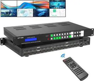 MT-VIKI 4K@60Hz Video Wall Controller 4x2 Seamless 8x8 HDMI Matrix Switcher, Audio Extract, HDCP 2.2, 4:4:4, EDID, Web GUI