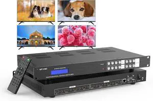 MT-VIKI 4x4 8K UHD HDMI 2.1 Matrix Switcher with Audio De-embedder, 8K@60Hz and 4K@120Hz, EDID, RS232, LAN Port, APP (4 in 4 Out)