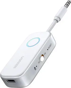 UGREEN Airplane Bluetooth 5.4 Transmitter Receiver for 2 Airpods or Headphones, Airplane Travel Essentials 2-in-1 Wireless Bluetooth Adapter, 3.5MM AUX Jack Adapter on Flight, TV, Car Stereo