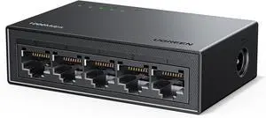 UGREEN Ethernet Switch, 5 Port Gigabit Ethernet Splitter, Plug & Play, Wall Mount & Desktop Network Switch Hub, Unmanaged, Compact, with LED, Fanless Quiet, for Internet Cable, Laptop, Router, NAS UGREEN Ethernet Switch, 5 Port Gigabit Ethernet Splitter, Plug & Play, Wall Mount & Desktop Network Switch Hub, Unmanaged, Compact, with LED, Fanless Quiet, for Internet Cable, Laptop, Router, NAS