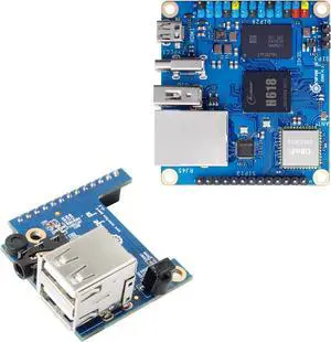 Orange Pi Zero 3 1GB LPDDR4 Allwinner H618 Quad-Core 64 Bit Single Board Computer with 16MB SPI Flash,Support WiFi BT5.0, Development Board Computer Run Android 12 TV/Ubuntu(Zero3 1G+Expansion Board)