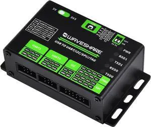 Waveshare USB to UART/I2C/SPI/JTAG Converter, Supports Multiple Interfaces, Compatible with 3.3V and 5V, Multiple Systems Support, Support Linux (Only for Raspberry Pi)